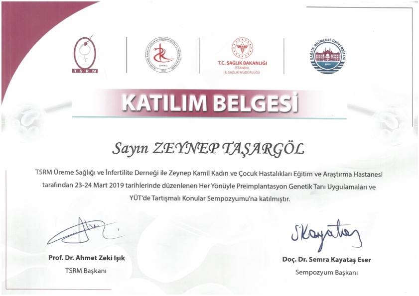 Our Accreditations & Affiliations - TSRM Üreme Sağlığı ve İnfertilite Derneği